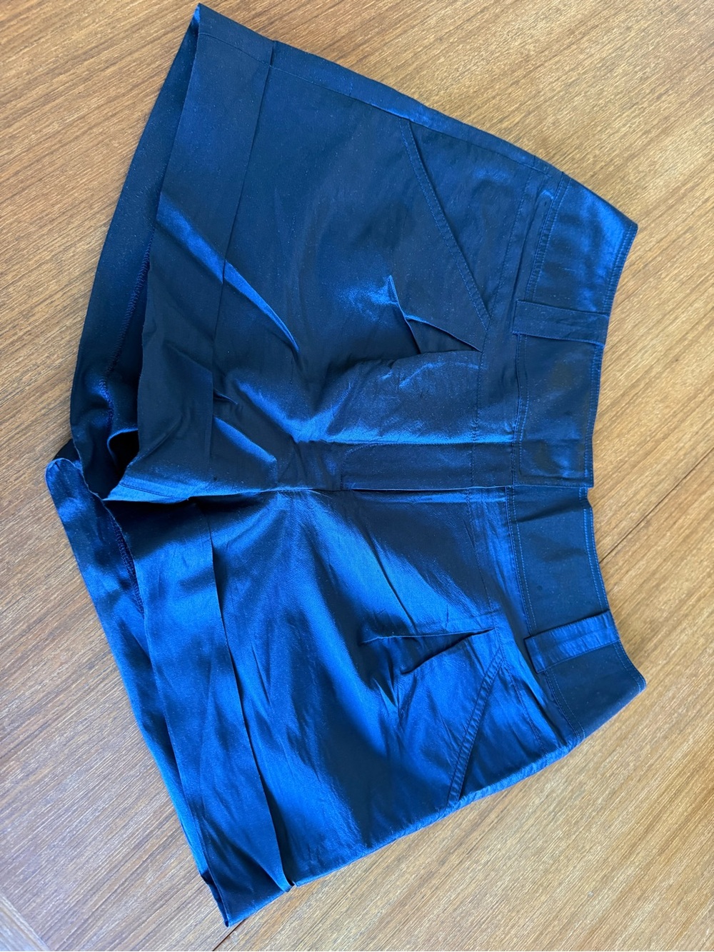 Diane Von Furstenberg Midnight Blue Silk Shorts